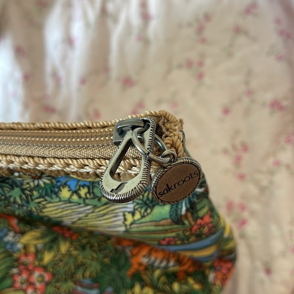 Sakroots Cosmetic Bag Bali Wana Animal Rain Forest Jungle Green Essentials Large - Picture 5 of 10